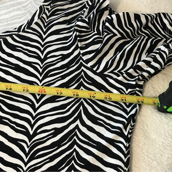 Talbots black & white round neck short sleeve XL 96% rayon & 4% spandex … - Picture 6 of 7